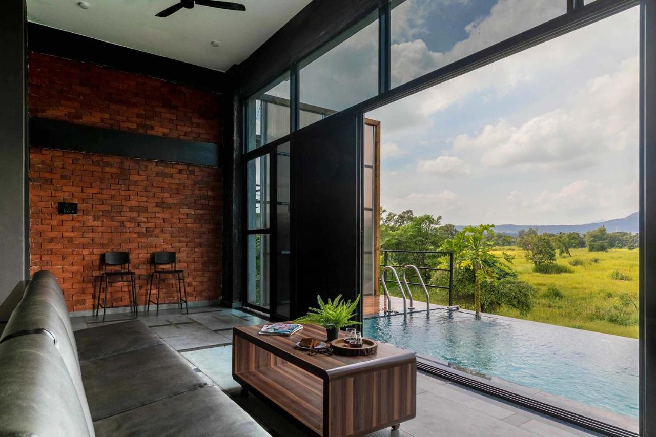 Two Villa By Stayvista With Infinity Pool, Farm & Mountain Views, Modern Interiors Карджат Экстерьер фото